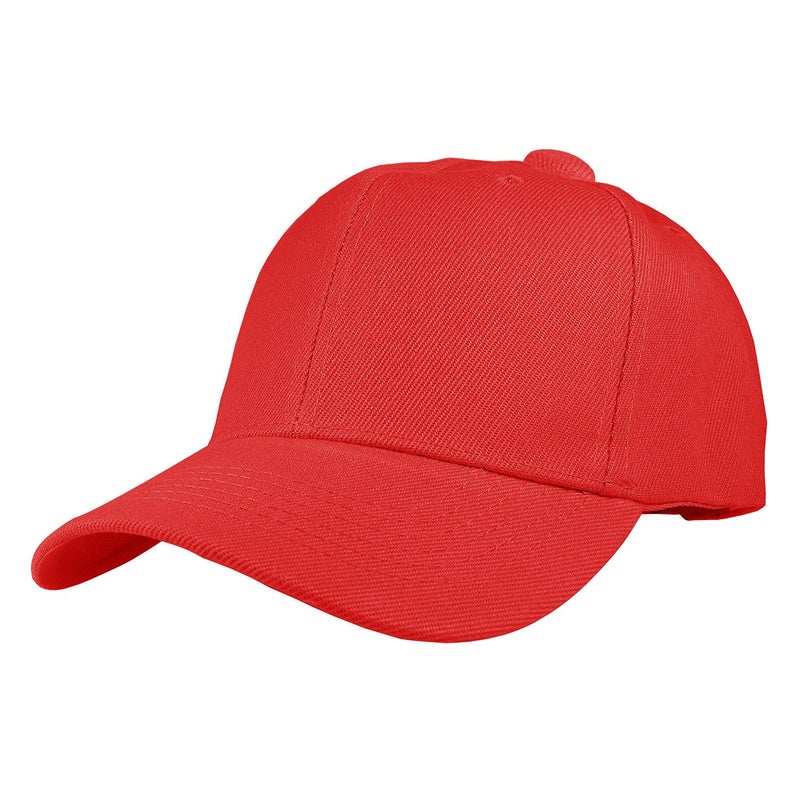 TZ Promise 12 Pack Wholesale Unisex Plain Solid Color Adjustable Baseball Caps Hats (Red) - Image 2